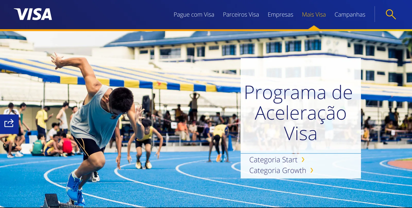 Arte do programa de aceleração da Visa com Kyvo e GSVLabs: um cartão e a pergunta “E agora, qual é o próximo passo?”.